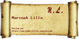 Marcsek Lilla névjegykártya